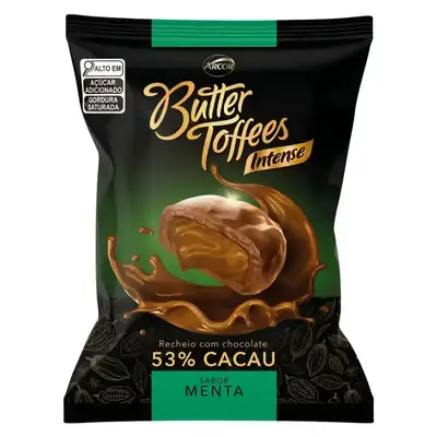 1000129292 - BALA BUTT TOFFEE INTENSE 90G, MENTA, .R$ 0,00 UNUN com 1 UN EAN: 7891118026302